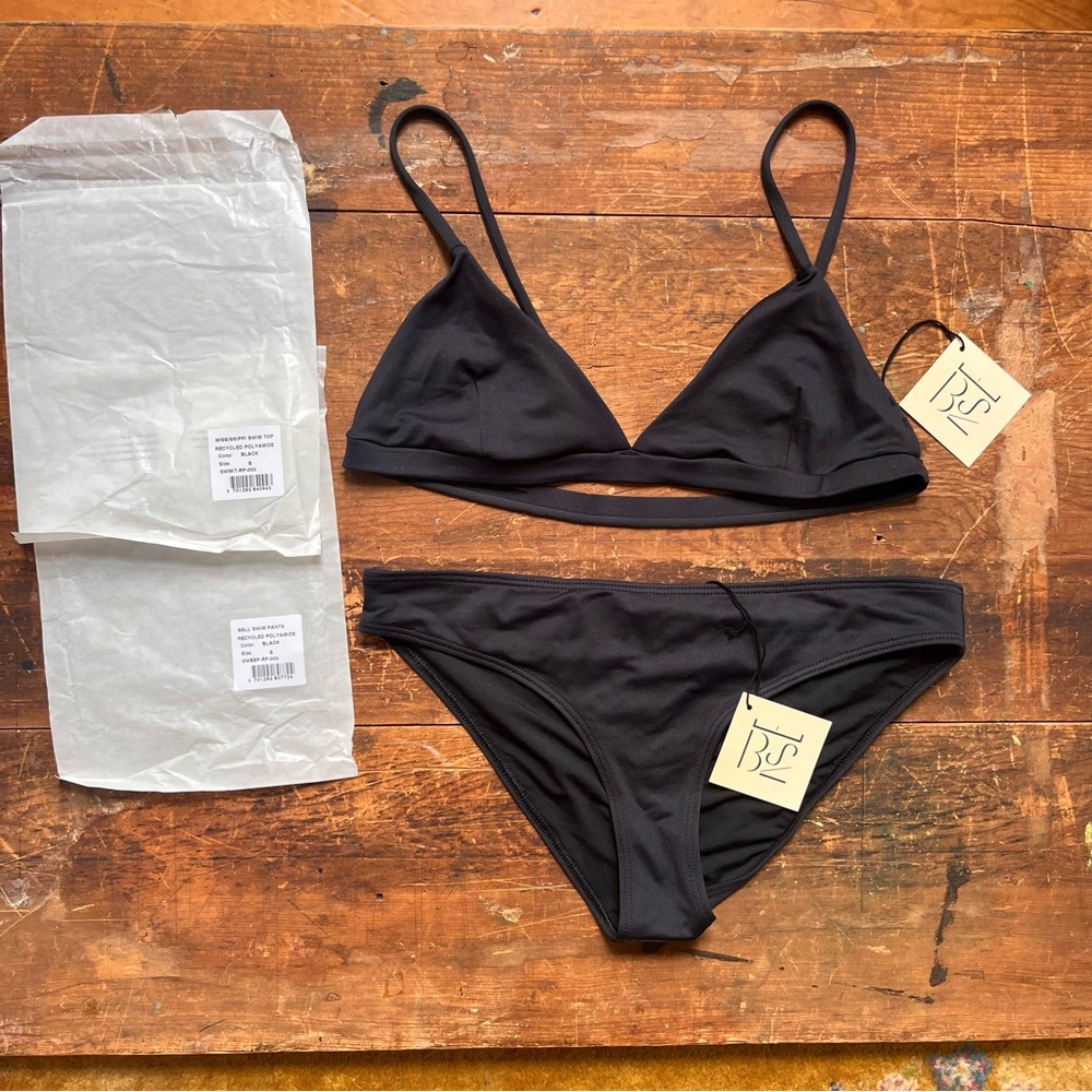 NWT Baserange Mississippi swim top and Bell swim bottoms bikini S
